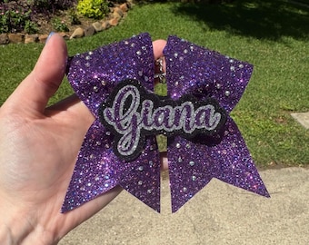 Rhinestone Cheer Bow Keychain