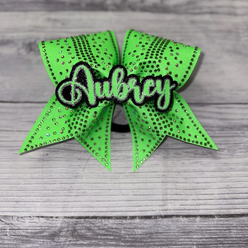 Sparkly Green Cheer Bow - Etsy