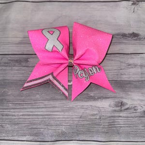 Pink Glitter Bow mit Personalisierung