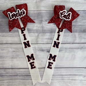 Red Rhinestone Cheer Pin Me Ribbon - Etsy