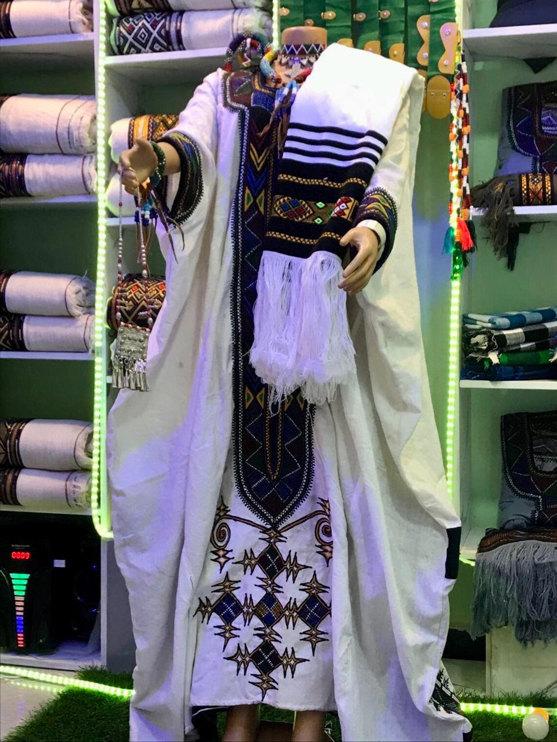 Raya Wollo Ethiopian Traditional White Embroidery Habesha Dress - Etsy