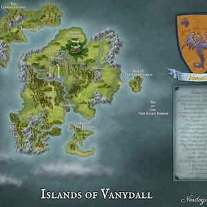 Fantasy Insel Kunst Karte