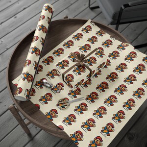 Vintage Style Wrapping Paper, Retro Gift Wrap, Holiday Gift Wrap, Birthday Wrapping Paper, Cute Wrapping for Kids