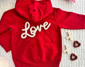 Kids Valentines Day Sweatshirt Love Jacket Zip up children’s sweatshirt Valentines Day Kids Clothes