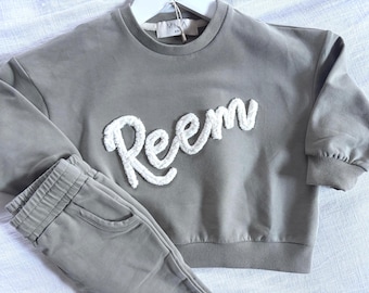 Embroidered Name Kids Jogger Set: Custom Clothing Outfit