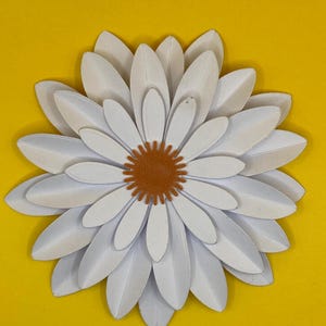 Confezione da 4 Paper Daisy per scrapbooking, creazione di biglietti, centrotavola, design artigianale