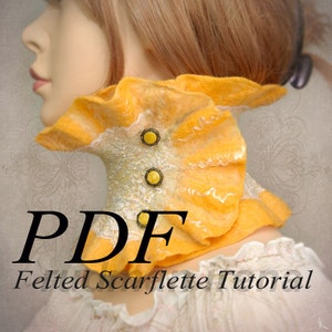 Felted Scarflette Tutorial Nunofelting in English PDF image 5