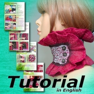 Felted Scarflette Tutorial Nunofelting in English PDF image 2