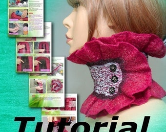 Felted Scarflette Tutorial Nunofelting in English PDF