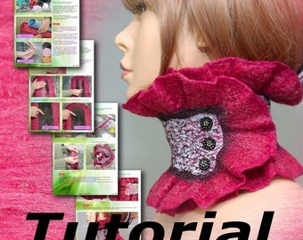 Felted Scarflette Tutorial Nunofelting in Russian PDF