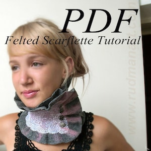 Felted Scarflette Tutorial Nunofelting in English PDF