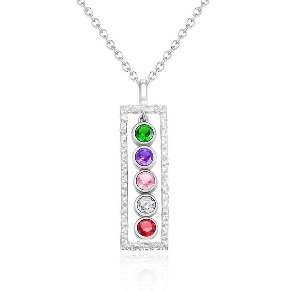 Custom Birthstone Necklace - Modern Bar Design - Unique & Memorable Gifts