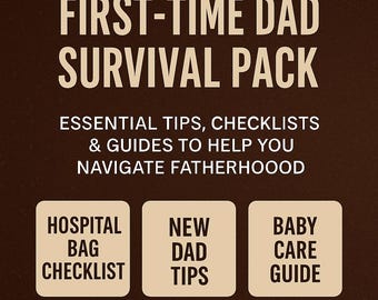 Överlevnadspaket för nyblivna pappar – Utskrivbar guide för nyblivna pappar med checklistor, tips om anknytning, rutiner och stöd för mental belastning