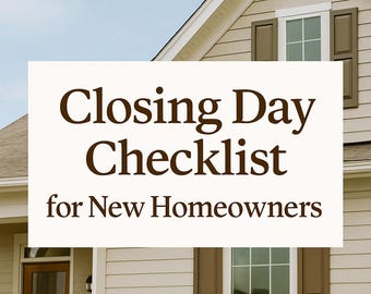Lista de verificación del día de cierre para nuevos propietarios / PDF editable de obsequios inmobiliarios para clientes