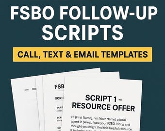 100+ Real Estate FSBO Follow-Up Scripts | Call, Text & Email Templates for For Sale By Owner Leads