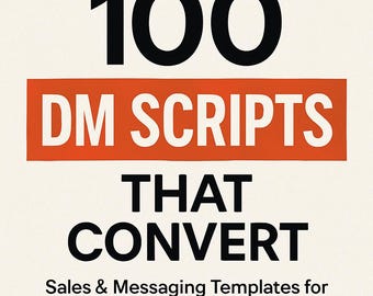 100 DM-scripts die converteren | Verkoop- en berichtsjablonen voor Instagram, Facebook en LinkedIn | PDF outreach kleine bedrijven