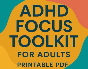 Kit de herramientas para el TDAH en adultos / PDF imprimible para gestión del tiempo, productividad, planificación diaria y descarga de ideas / Descarga instantánea