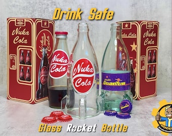 Botella de Nuka Cola - Botella de Nuka Cola de vidrio - Bebida segura Fallout Accesorio no oficial