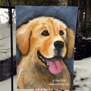 Golden Retriever &quot;That Golden Smile&quot; Garden Flag by Amy Bolin