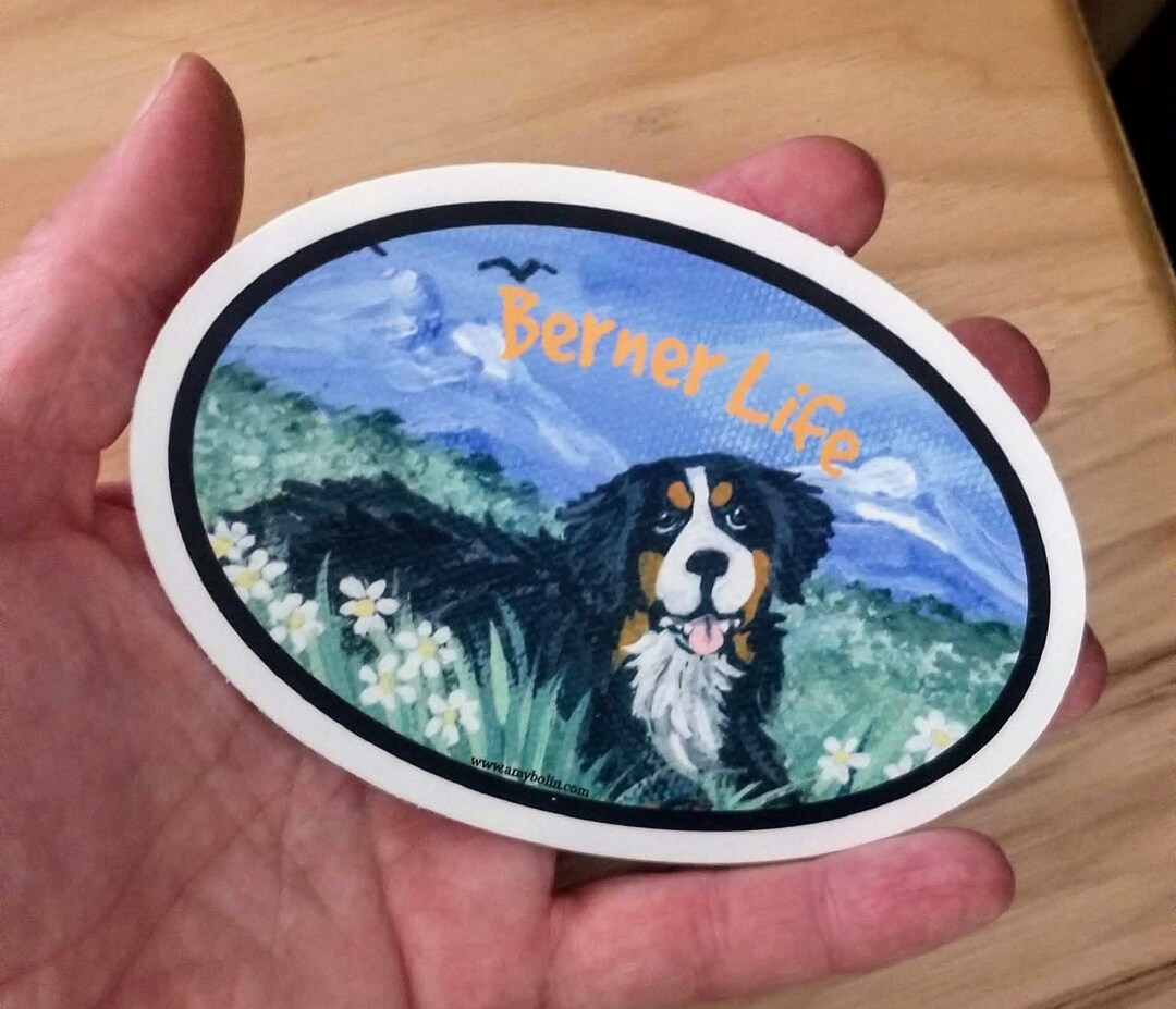 Berner Life Vinyl Sticker Water-resistant Bernese Mountain Dog - Etsy