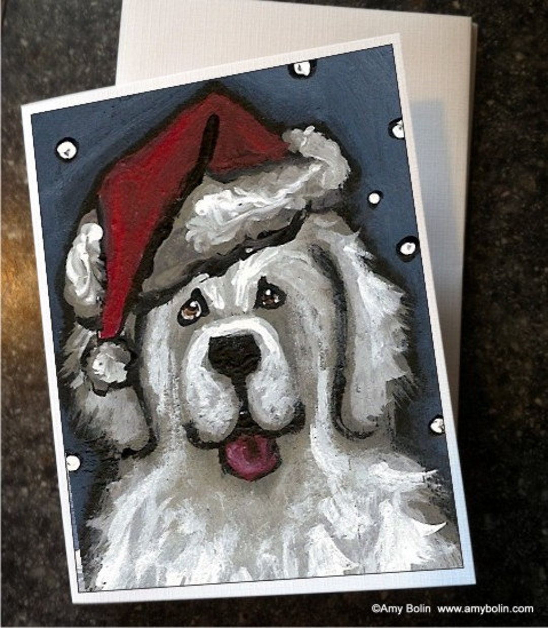 Great Pyrenees shaggy Claws NOTE CARDS by Amy Bolin With Option to