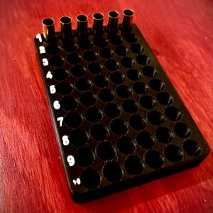 38 Special .357 Mag Reloading Tray 60 Round Ammo Loading Block - Numbered Rows