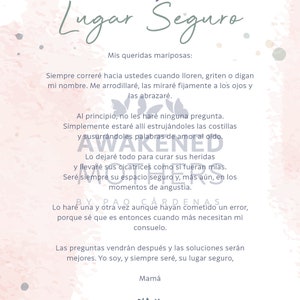 3. Poema Digital Editable para Niños/HIjos - Regalo Significativo y Conmovedor - Yo soy tu lugar seguro - Espanol, Plural y Singular