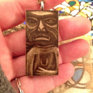 Original Print Totem Image Pendant