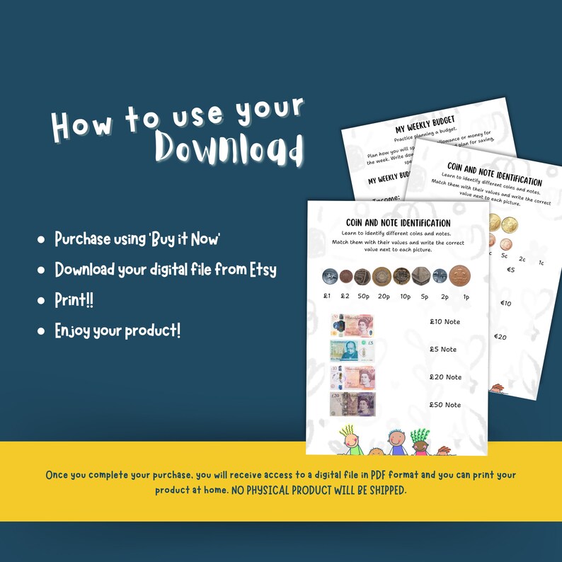 Printable Budgeting Planner | Budget Planner for Kids | Printable ...