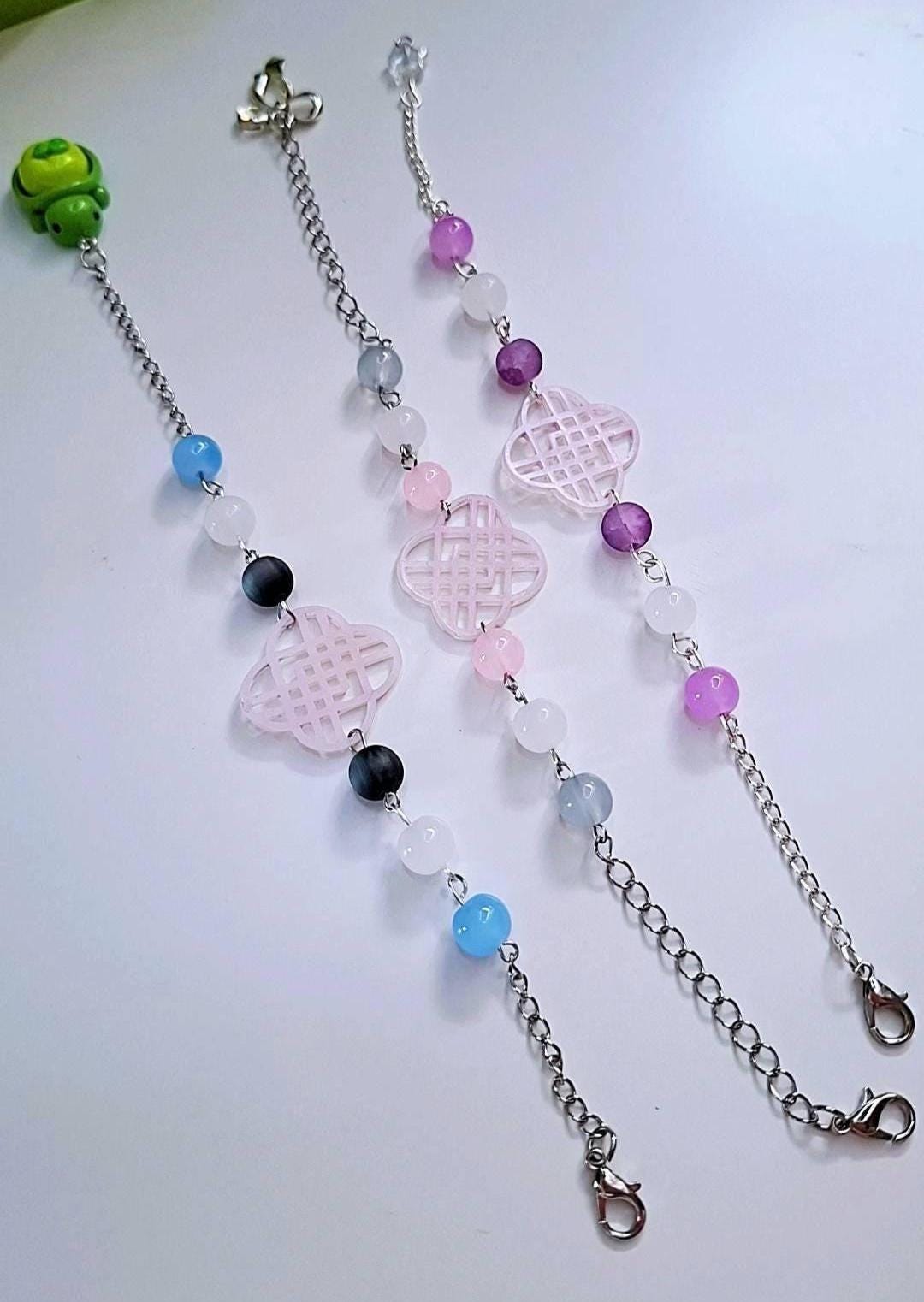 5-Pack Demon Hunters Kpop Inspired Bracelets - Stackable Stretch Beaded Bracelets For Rumi, Zoey, Mira, Jinu Fans