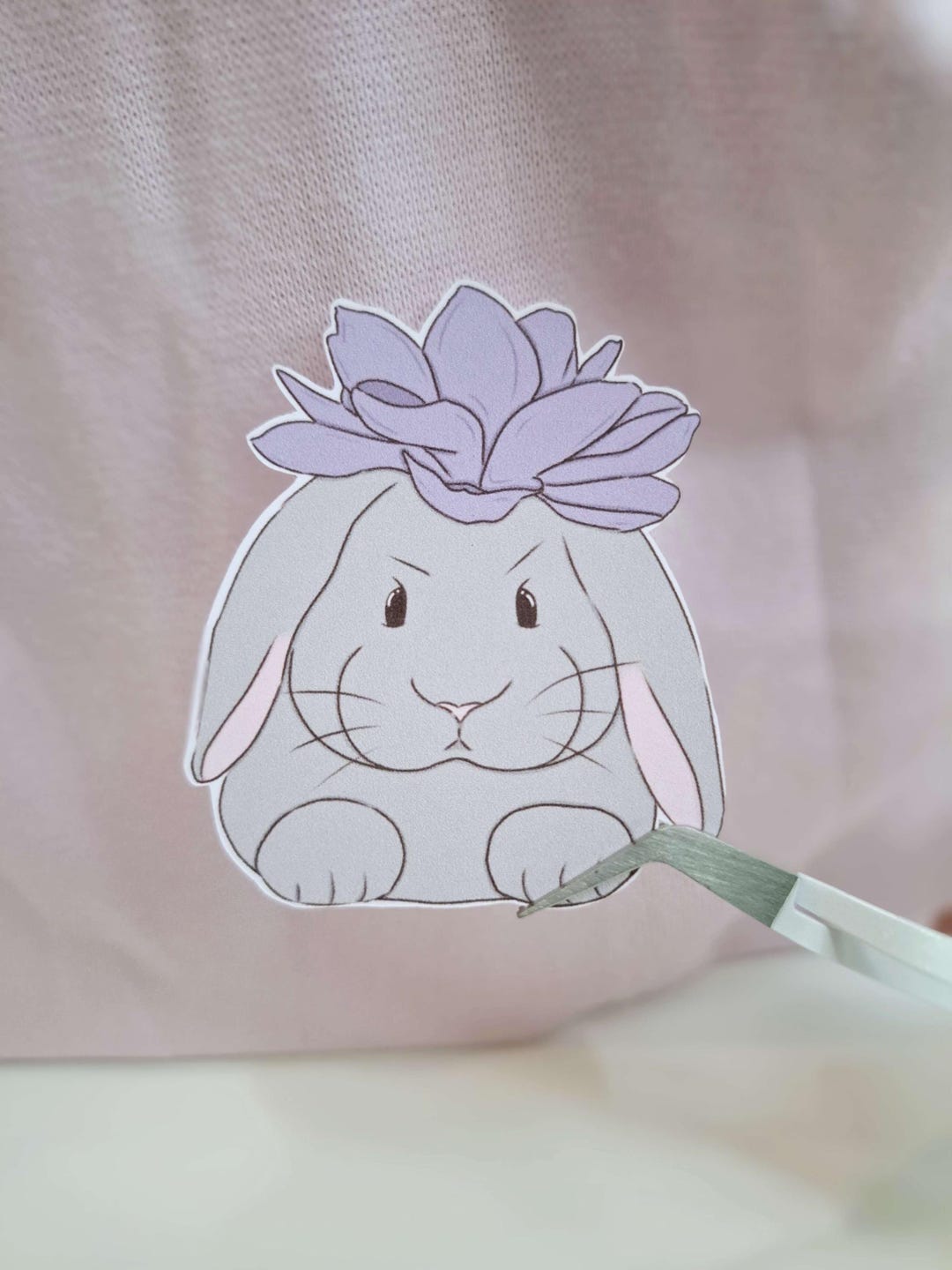 Grumpy Flower F5 Nala, the Grumpy Flower Bunny, Flower Friends- Die Cut Stickers - Etsy