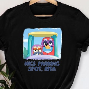 Blue Dog - Nice Parking Spot Rita! - Unisex Softstyle T-Shirt, Blue Dog Shirt