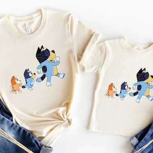 Blue Dog Shirt,Blue Dog family Shirt, Cartoon Shirt, Blue Dog friends Shirt Couple Shirt bl