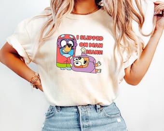 I Slipped On Mah Beans Shirt Adult Shirts Toddler Shirt Blue Shirt Blue Family Tee Blue Graphic Tee Funny Shirts Graphic Tees Granies Shirt