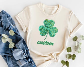 St Patrick’s Day Shirt, Lucky Clover T Shirt, Funny Irish Graphic Tee, Green Shamrock Gift, St Paddy’s Day Outfit,Personalization Tee.