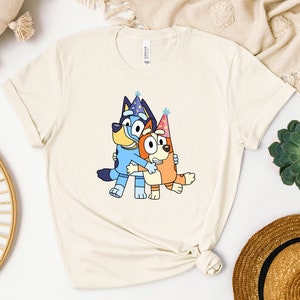 Blue Dog Shirt,Blue Dog family Shirt, Cartoon Shirt, Blue Dog friends Shirt Couple Shirt