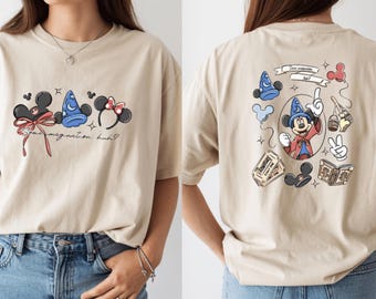 Disney Coquette Bow Mickey Sorcerer Some imagination huh Shirt,Walt Disney Fantasia Mickey Shirt, Fantasia Mickey Tee, Disneyland Trip