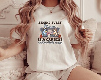 Blue Dog Mama Behind Every Mom Is A Carseat Hotmess Shirt, Blue Dog  Shirt, Blue Dog Mom Shirt, Blue Dog Family Matching Shirt