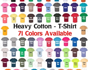 Gildan - Heavy Cotton™ T-Shirt - 5000, Trendy Shirts for Women, Basic Unisex Classic Fit Tees,Basic Women T-Shirts, Blank Men T-Shirts