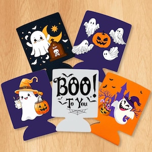 Halloween Can Coolers | Party Favors | Halloween Can Sleeves | Can Coolers | Halloween Can Cozie | Funny Halloween Gifts | Halloween Party