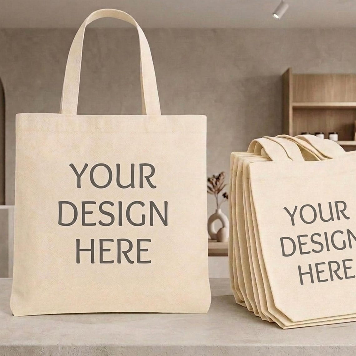 Custom Canvas Tote Bag- Personalized Logo Wholesale Bag- Bulk Trade ...