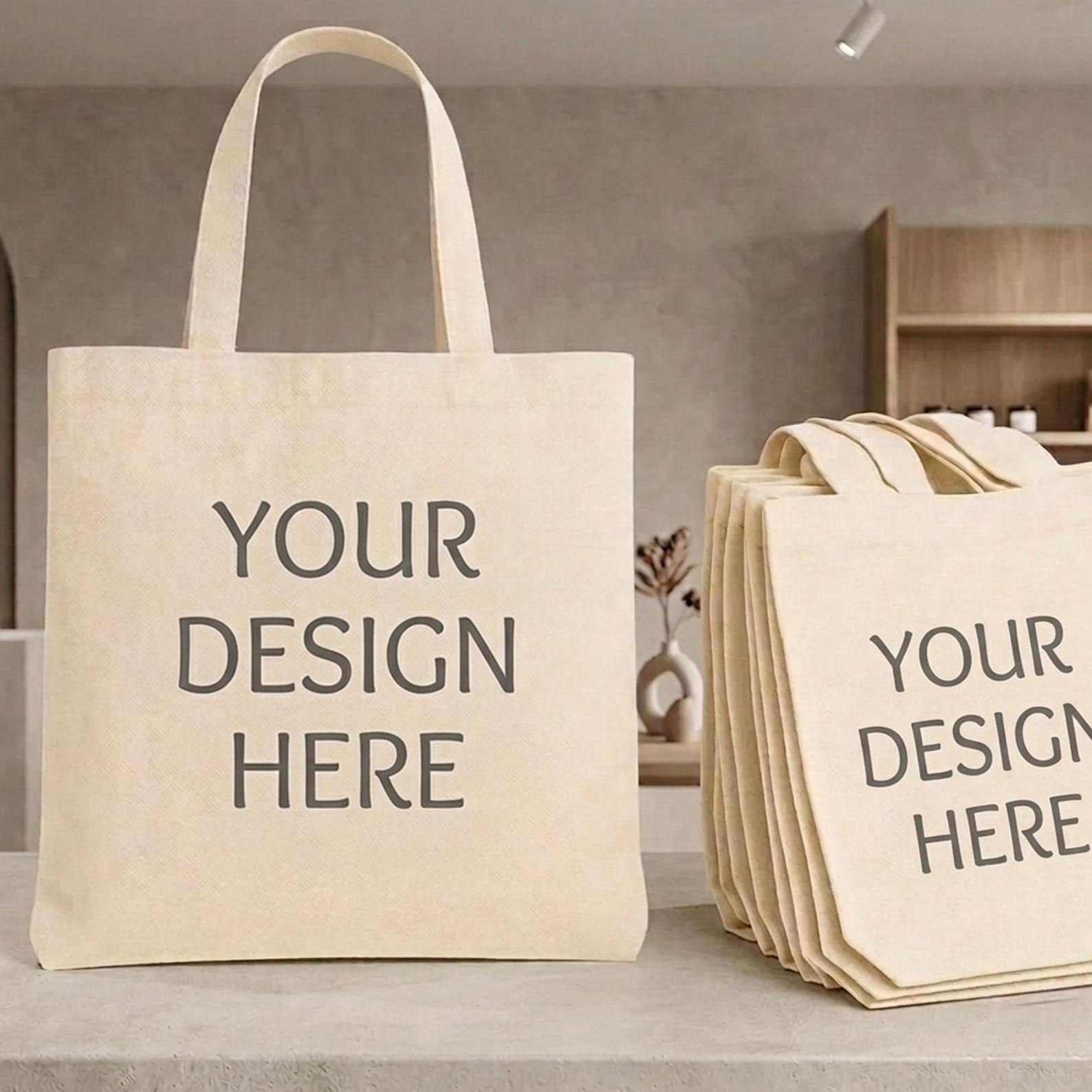 Custom Canvas Tote Bag- Personalized Logo Wholesale Bag- Bulk Trade ...