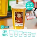Custom Face Plastic Party Cups, Personalized Party Cups, Personalized 30th 40th Birthday Cups, Vintage Pic Cups, Custom Face Party Cups