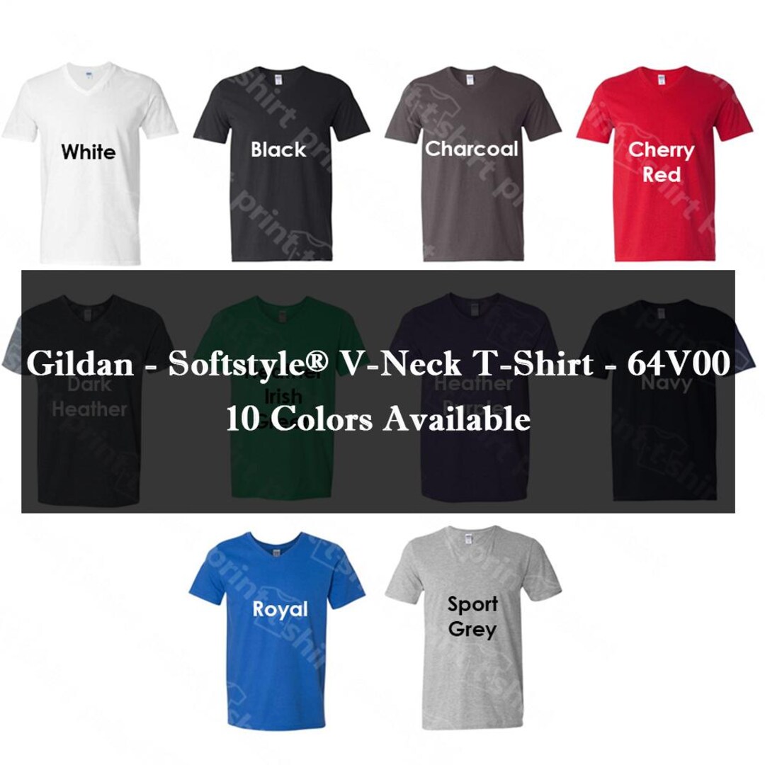 Gildan - Softstyle® V-neck T-shirt - 64V00, Shirts for Sublimation, Htv ...