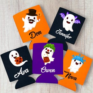 Halloween Can Coolers | Party Favors | Halloween Can Sleeves | Can Coolers | Halloween Can Coozies | Funny Halloween Gifts | Halloween Party