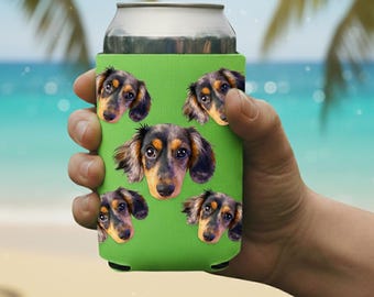 Custom Pet Face Can Cooler | Personalized Dog Lover Gift, Custom Pet Can Coolers