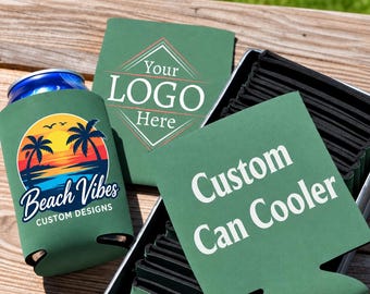Custom Can Coolers – Personalized Drink Holders with Your Logo or Design – Bulk Wedding Favors, Events, Promotions, Personalized Can Coolers