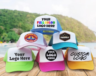 Personalized Hat, Custom Text Hat, Photo Hat, Custom Logo Trucker Hat, Bulk Personalized Logo Hat, Business Logo Hat, Logo Hat, Custom Gift