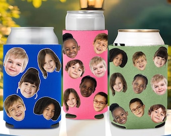 Multifaced can cooler, Personalized custom picture can cooler, funny birthday favors, 40th birthday, Photo Birthday Can Cooler, Gift for Him