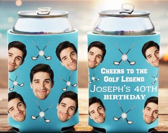 Custom Golf Can Cooler | Bachelor Party Favor | Personalized Gift for Golfers | Golf Can Cooler with Name | Bachelor Party Drink Sleeve